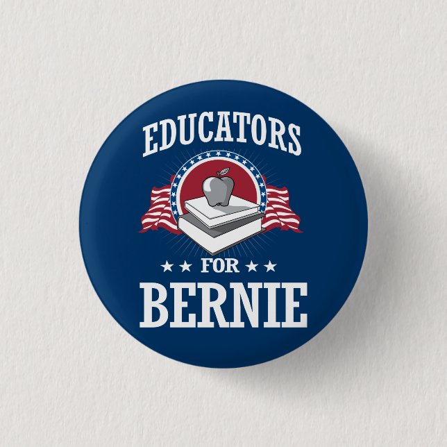 EDUCATORS FOR BERNIE SANDERS BUTTON (Front)