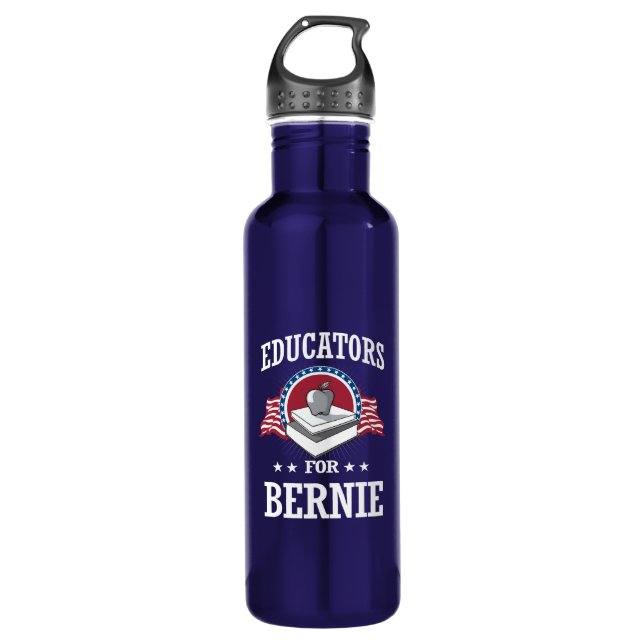 EDUCATORS FOR BERNIE SANDERS WATER BOTTLE (Front)