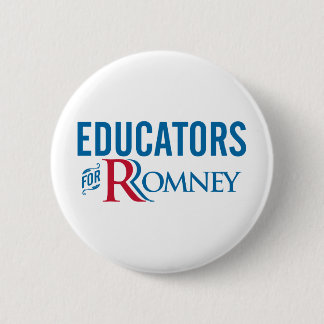 Educators For Romney Pinback Button