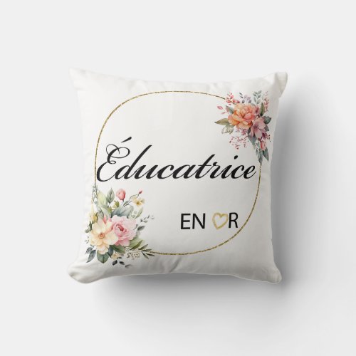 ducatrice Floral Watercolor Pillow