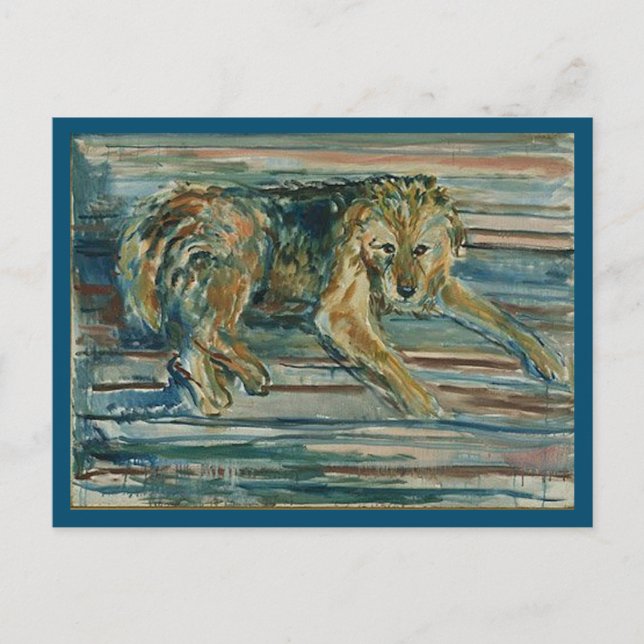 Edvard Munch,Airedale Terrier, Painting Postcard (Front)