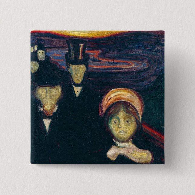Edvard Munch - Anxiety Button (Front)