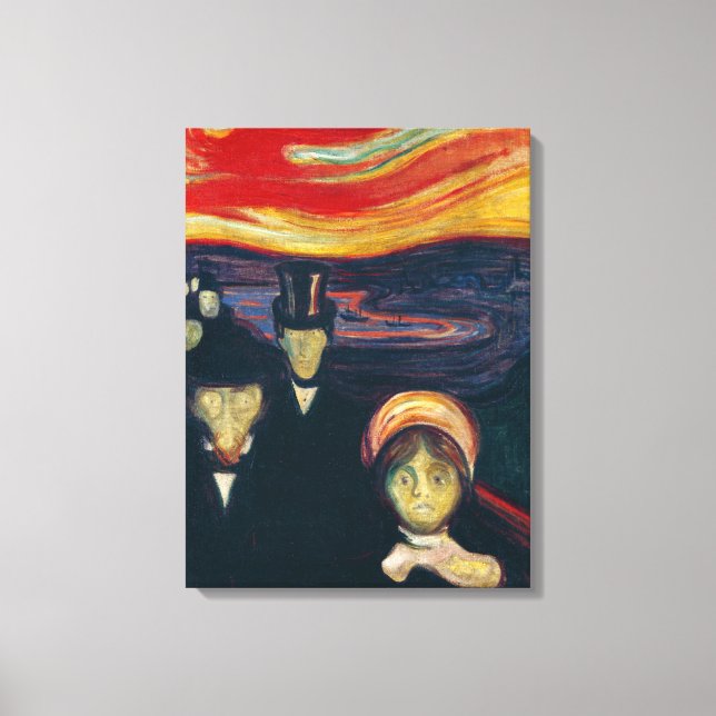 Edvard Munch - Anxiety Canvas Print (Front)