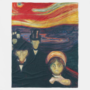 Edvard Munch - Anxiety Fleece Blanket