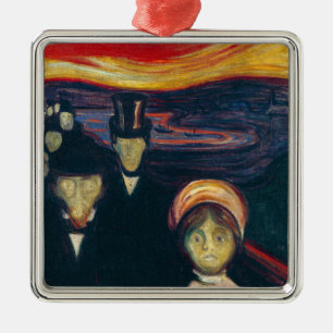 Edvard Munch - Anxiety Metal Ornament