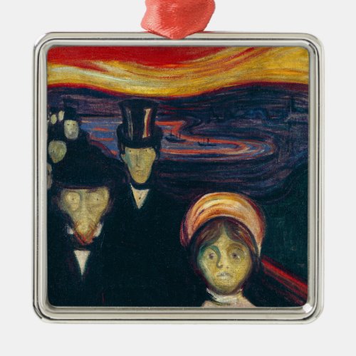 Edvard Munch _ Anxiety Metal Ornament