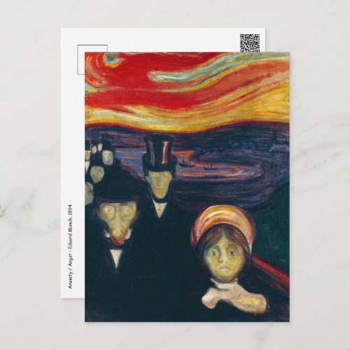 Edvard Munch _ Anxiety Postcard