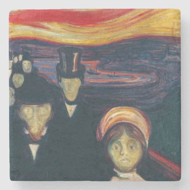 Edvard Munch - Anxiety Stone Coaster (Front)