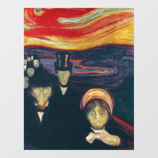 Edvard Munch - Anxiety Wall Decal (Front)