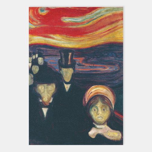 Edvard Munch _ Anxiety Wrapping Paper Sheets