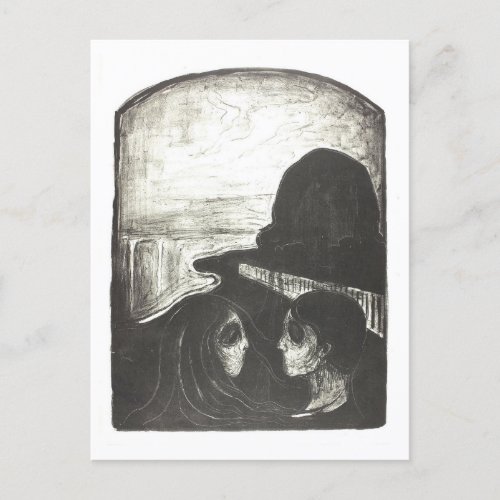 Edvard Munch Attraction I Painting Postcard