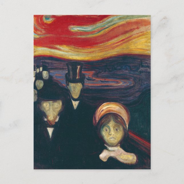 Edvard Munch Classic Painting, Anxiety (1894) Postcard (Front)
