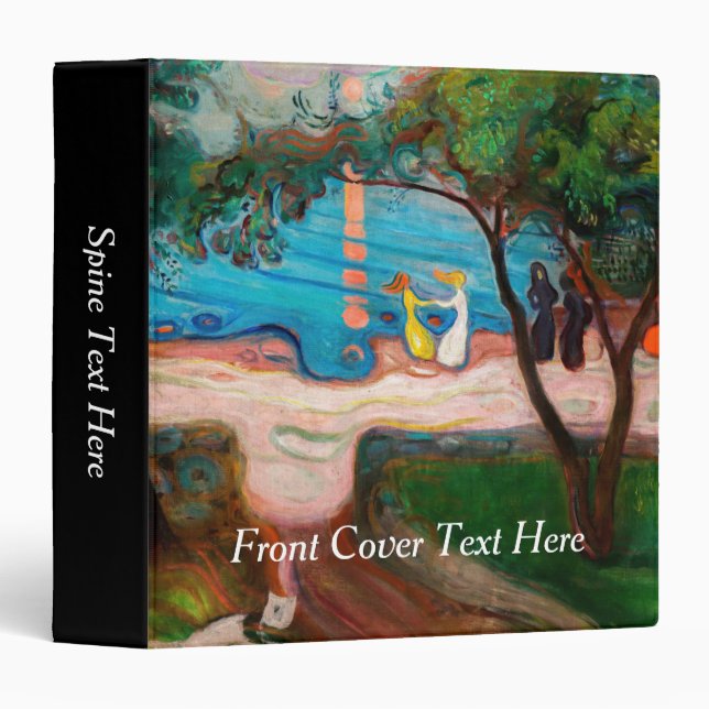 Edvard Munch - Dance on the Beach 3 Ring Binder (Front/Spine)