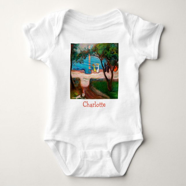 Edvard Munch - Dance on the Beach Baby Bodysuit (Front)