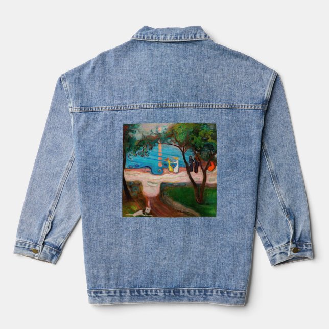 Edvard Munch - Dance on the Beach Denim Jacket (Back)