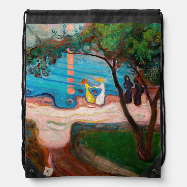 Edvard Munch - Dance on the Beach Drawstring Bag (Front)