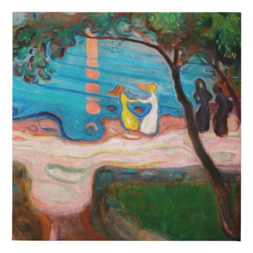 Edvard Munch _ Dance on the Beach Faux Canvas Print