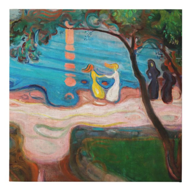 Edvard Munch - Dance on the Beach Faux Canvas Print (Front)