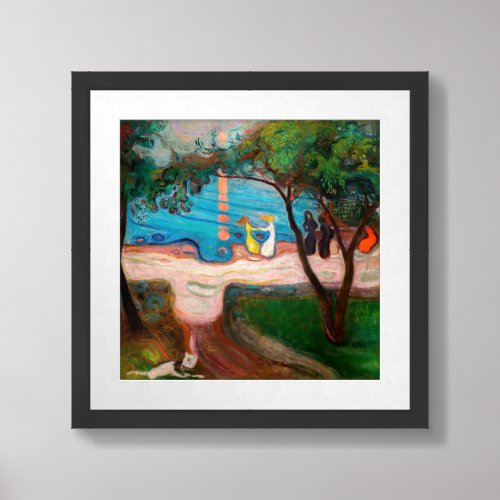 Edvard Munch _ Dance on the Beach Framed Art