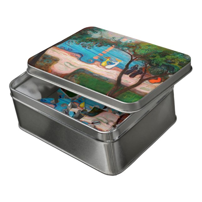 Edvard Munch - Dance on the Beach Jigsaw Puzzle (Lid Open)