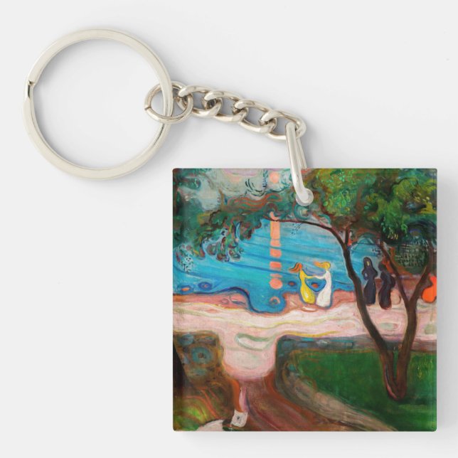 Edvard Munch - Dance on the Beach Keychain (Front)