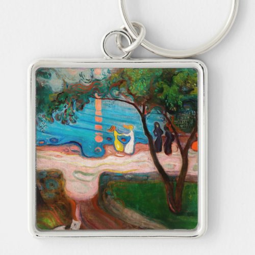 Edvard Munch _ Dance on the Beach Keychain