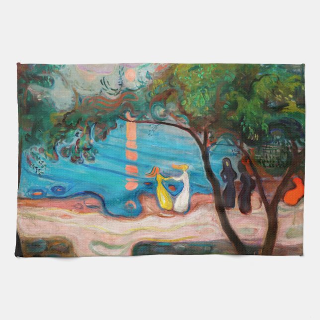 Edvard Munch - Dance on the Beach Kitchen Towel (Horizontal)