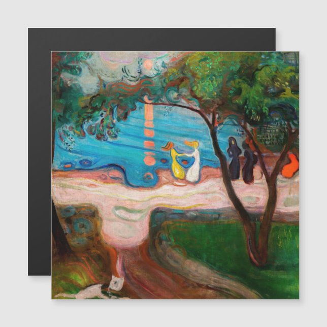 Edvard Munch - Dance on the Beach Magnetic Card (Front/Back)