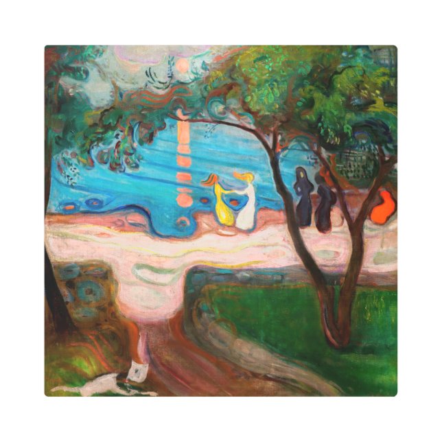 Edvard Munch - Dance on the Beach Metal Print (Front)