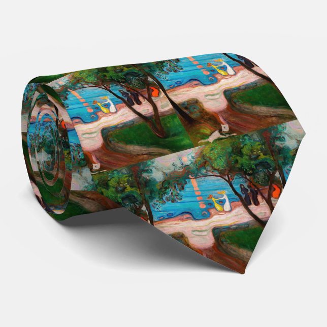 Edvard Munch - Dance on the Beach Neck Tie (Rolled)