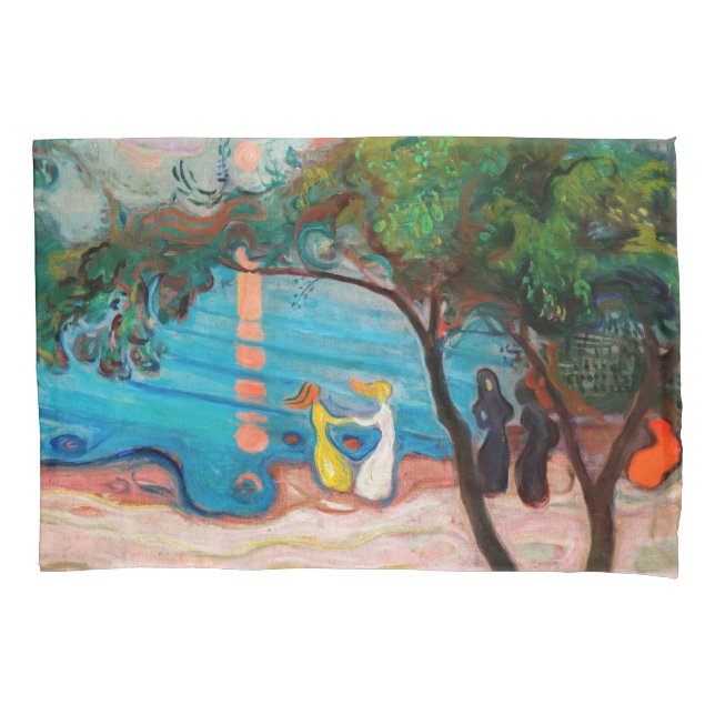 Edvard Munch - Dance on the Beach Pillow Case (Front)