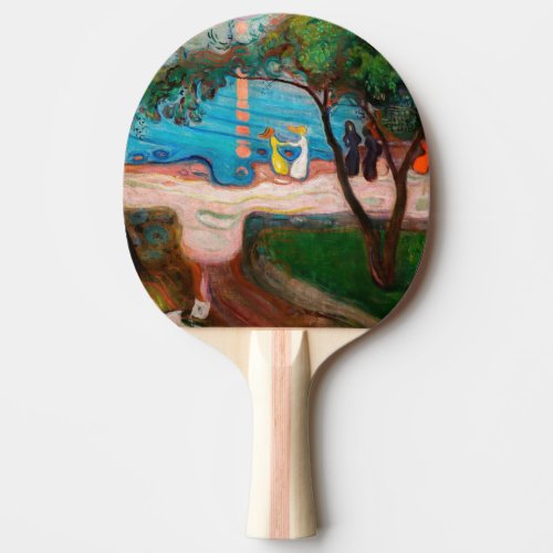 Edvard Munch _ Dance on the Beach Ping Pong Paddle