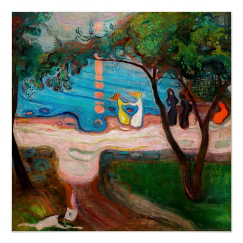 Edvard Munch _ Dance on the Beach Poster