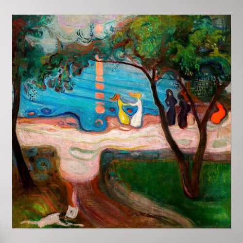 Edvard Munch _ Dance on the Beach Poster