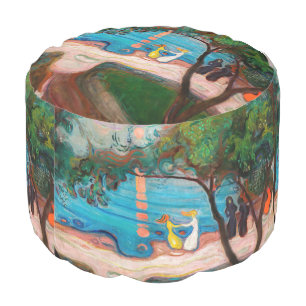 Edvard Munch - Dance on the Beach Pouf