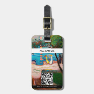 Edvard Munch - Dance on the Beach - QR Code Luggage Tag