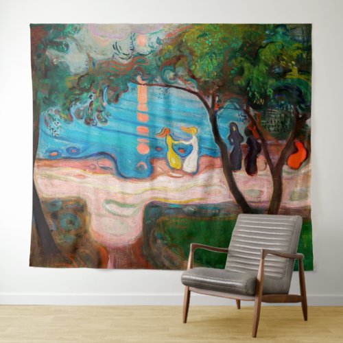 Edvard Munch _ Dance on the Beach Tapestry