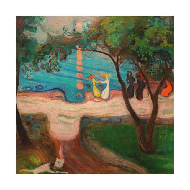 Edvard Munch - Dance on the Beach Wood Wall Art (Front)