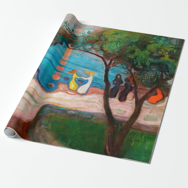 Edvard Munch - Dance on the Beach Wrapping Paper (Unrolled)