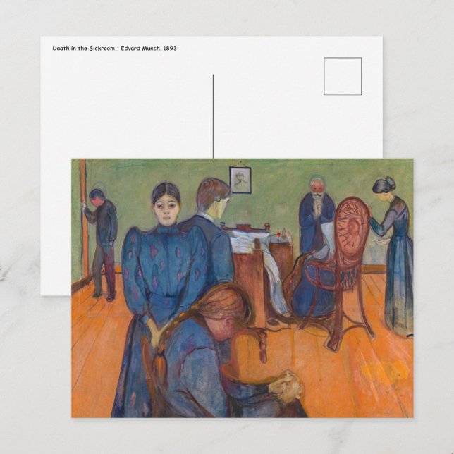 Edvard Munch - Death in the Sickroom v2 Postcard (Front/Back)