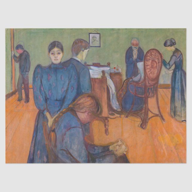 Edvard Munch - Death in the Sickroom v2 Tissue Paper (Front)
