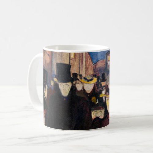 Edvard Munch _ Evening on Karl Johan Street Coffee Mug