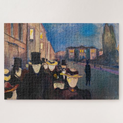 Edvard Munch _ Evening on Karl Johan Street Jigsaw Puzzle