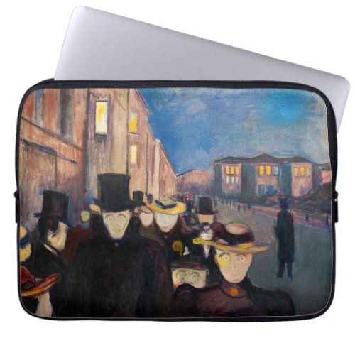 Edvard Munch _ Evening on Karl Johan Street Laptop Sleeve