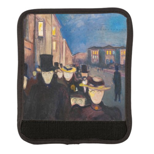 Edvard Munch _ Evening on Karl Johan Street Luggage Handle Wrap