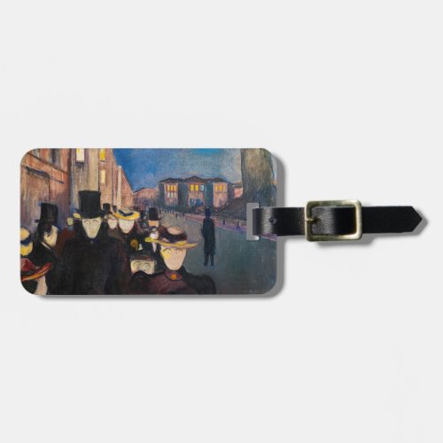 Edvard Munch _ Evening on Karl Johan Street Luggage Tag