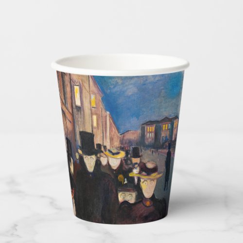 Edvard Munch _ Evening on Karl Johan Street Paper Cups