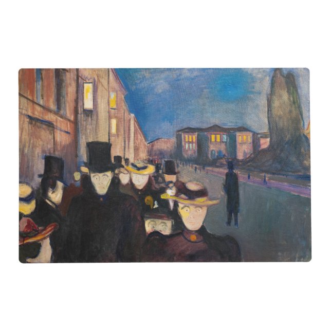 Edvard Munch - Evening on Karl Johan Street Placemat (Front)