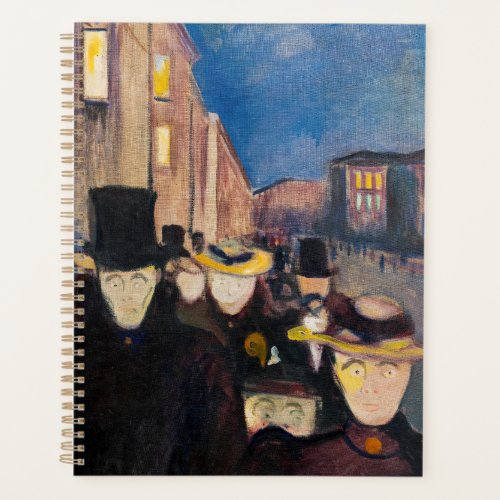 Edvard Munch _ Evening on Karl Johan Street Planner