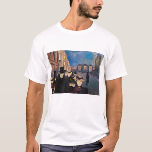 Edvard Munch _ Evening on Karl Johan Street T_Shirt
